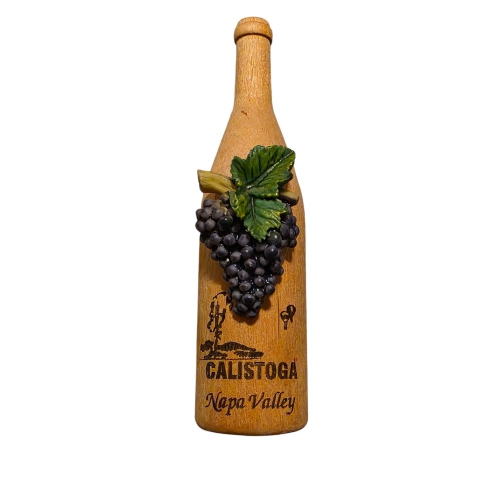 Calistoga Napa Valley, CA Cork Wine Bottle Souvenir Magnet OS